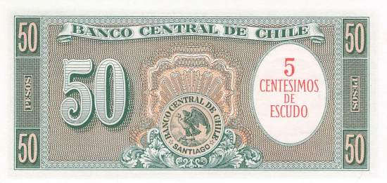 5 Centesimos de Escudos Chile p126b-1 1960
